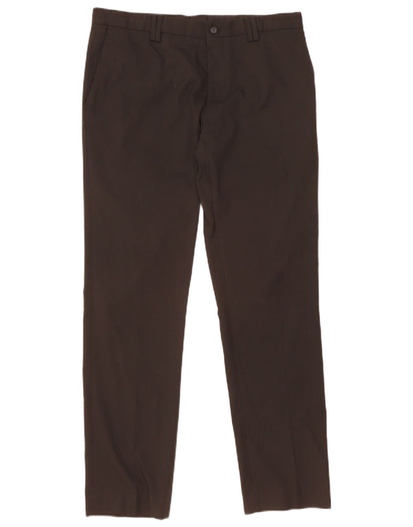 Zara Herre Lige Chinobukser EU 44 Large W34 L31 Sort Polyester