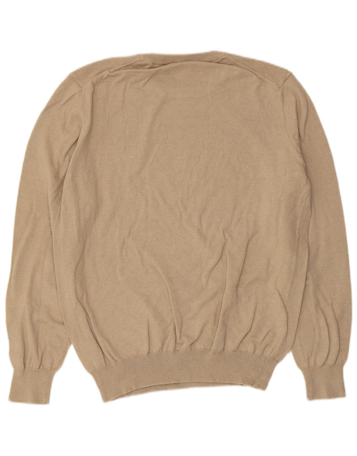 Refrigiwear Herre sweater med rund hals, medium beige bomuld