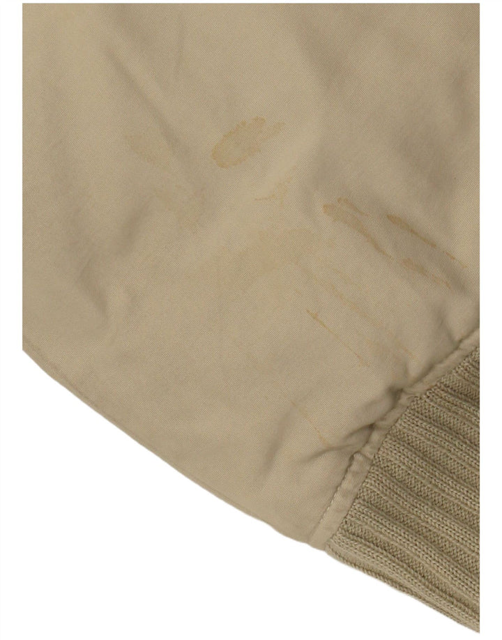 Woolrich Dame Polstret Jakke UK 14 Medium Beige Bomuld