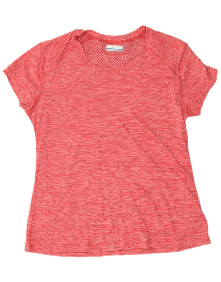 Columbia T-shirt top til kvinder DK 14 Stor rød flækket polyester