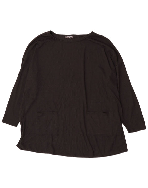 Marks & Spencer Dame Autograph Langærmet Tunika Kjole UK 20 2XL Sort