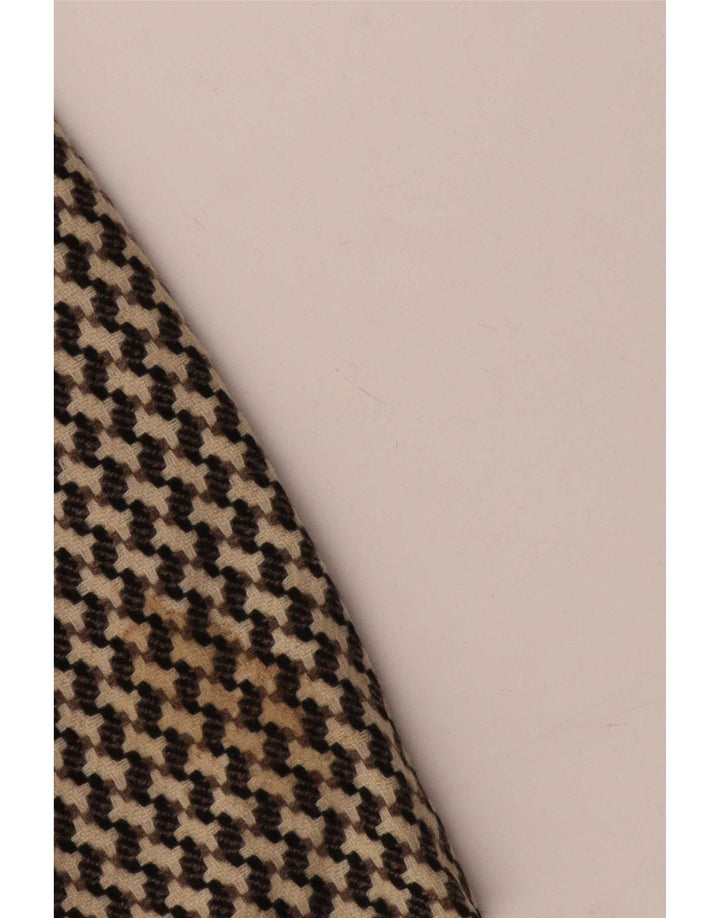 Poi By Krizia Dame Crop Blazer Jacket IT 40 Small Beige Houndstooth