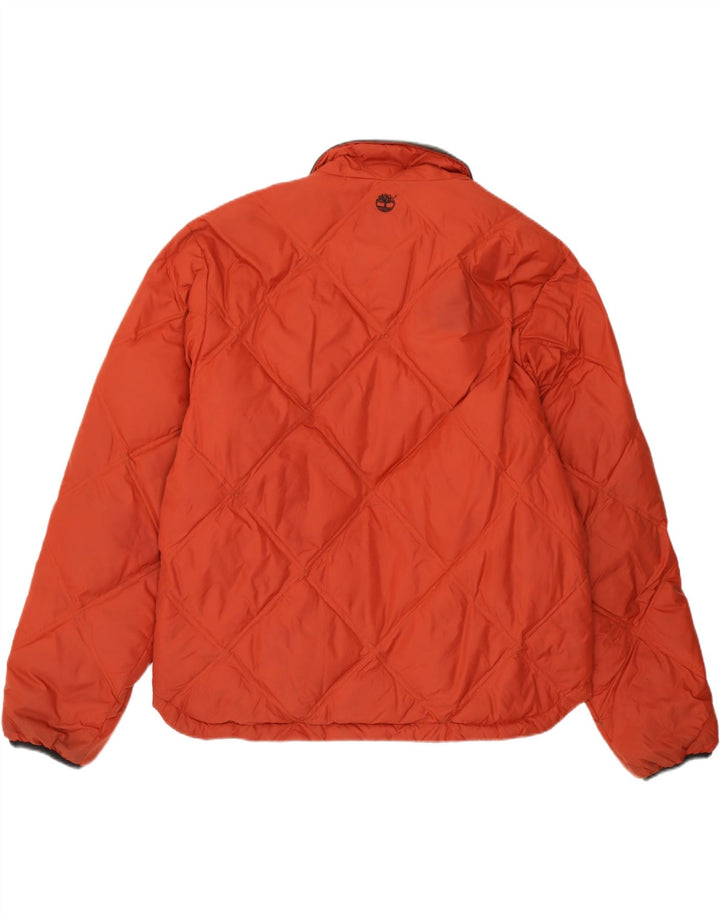 Timberland Herre Vendbar Polstret Jakke UK 40 Stor Orange Nylon
