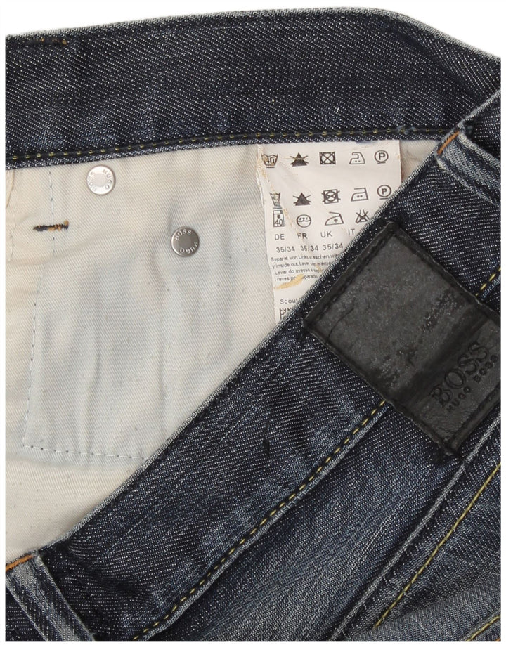 Hugo Boss Herre Slim Jeans W35 L34 Blå Bomuld