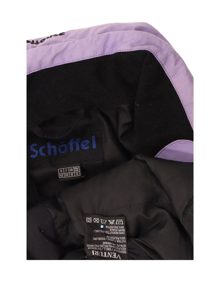 Schoffel Dame Hætte Skijakke UK 16 Stor Lilla Polyamid