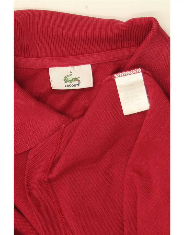 Lacoste herre poloskjorte str. 6 XL Rød bomuld