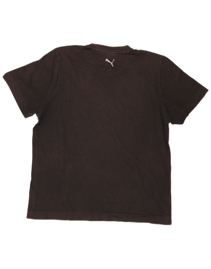 Puma Herre Grafisk T-Shirt Top XL Sort Bomuld