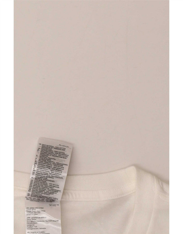 Adidas Herre T-Shirt Top 2XL Hvid Bomuld