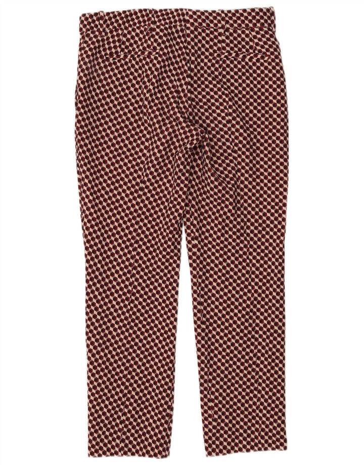Zara Dame Slim Chino Bukser Medium W28 L27 Rød Geometrisk