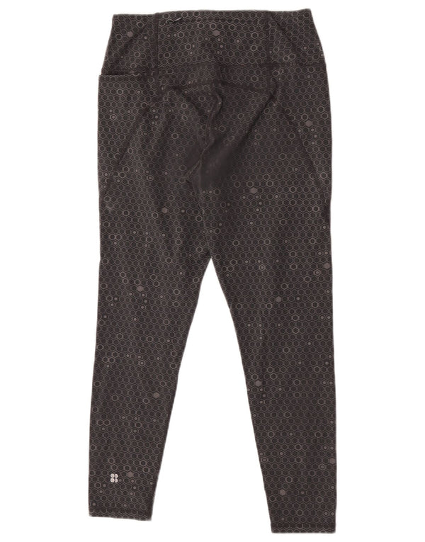 Sweaty Betty Womens Power Crop Leggings UK 8 Small Grå Geometrisk Polyamid