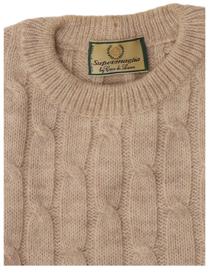 Supermaglia Herre Crew Neck Jumper Sweater Stor Beige