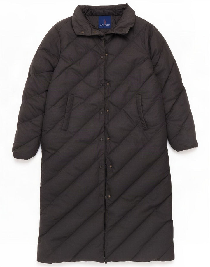 Moncler Dame Oversized Polstret Frakke Størrelse 3 Medium Grey Cotton