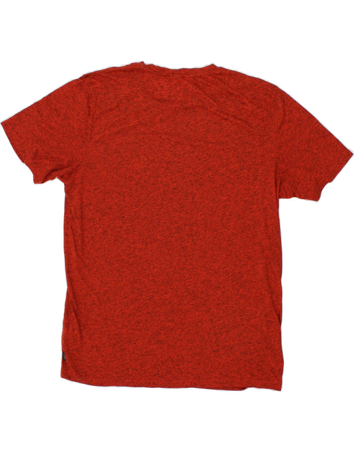 JACK & JONES Mens Graphic T-Shirt Top 2XL Red Flecked Polyester Vintage Jack & Jones and Second-Hand Jack & Jones from Messina Hembry 