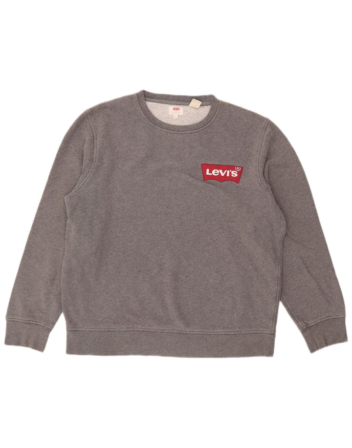 Levi's Herre grafisk sweatshirt Jumper XL Grå bomuld