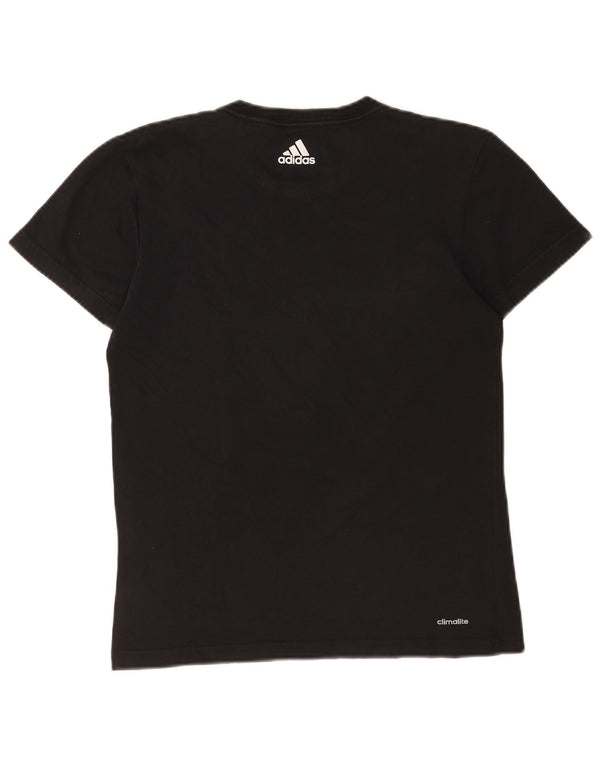 Adidas Herre Climalite Grafisk T-Shirt Top Lille Sort Colourblock Bomuld