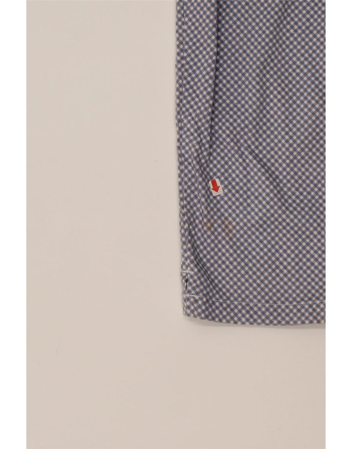 LEE Womens Straight Cropped Trousers W28 L20  Blue Check Cotton Vintage Lee and Second-Hand Lee from Messina Hembry 