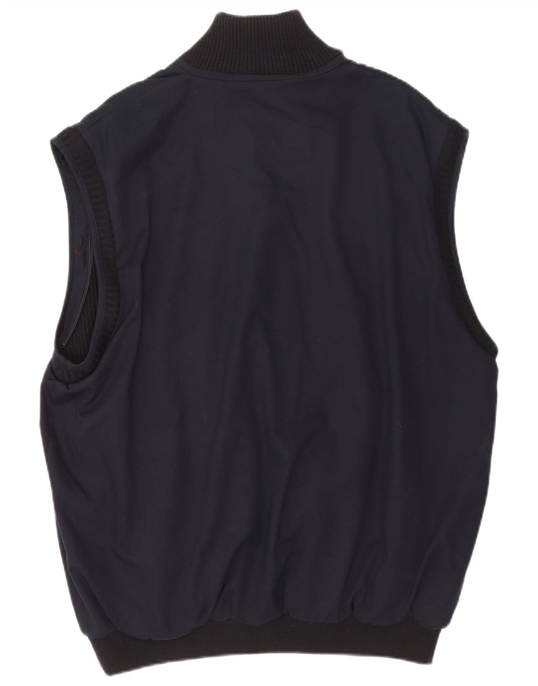 Vintage Herre Gilet UK 44 2XL Marineblå Uld