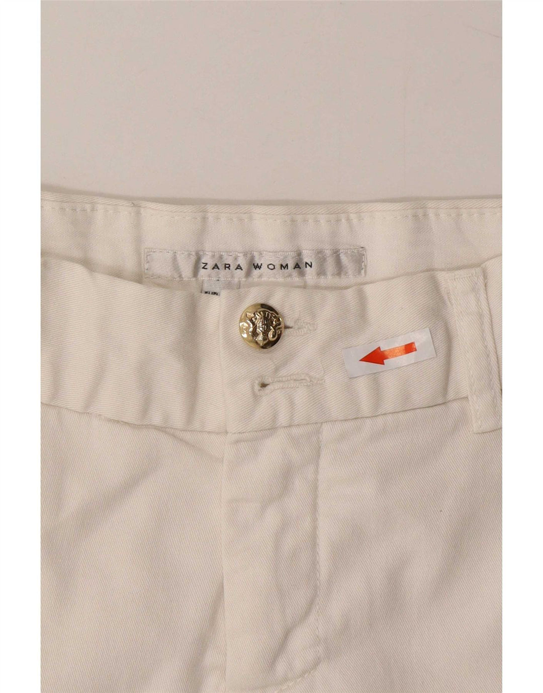 Zara chinoshorts til kvinder Medium W30 Hvid bomuld