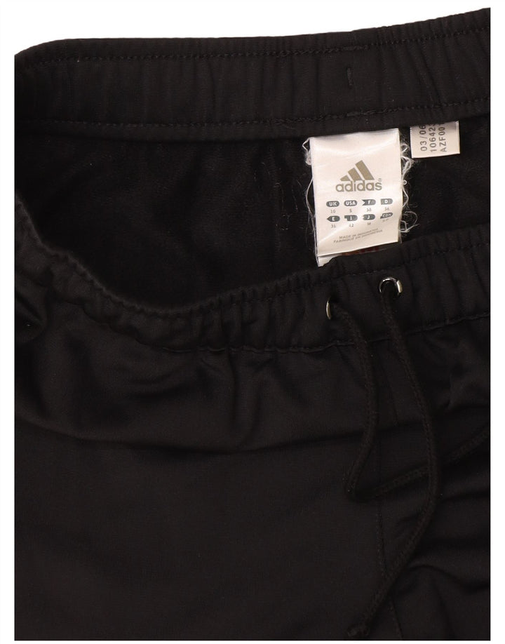 ADIDAS sportsshorts til kvinder UK 10 Small Black Polyester