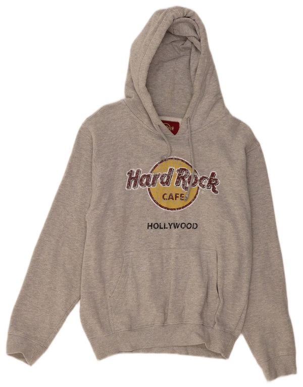 HARD ROCK CAFE Hollywood hættetrøje til kvinder UK 14 Medium Grå Flecked