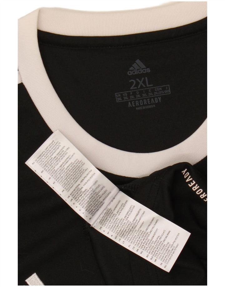 Adidas Herre Aeroready T-Shirt Top 2XL Sort Polyester