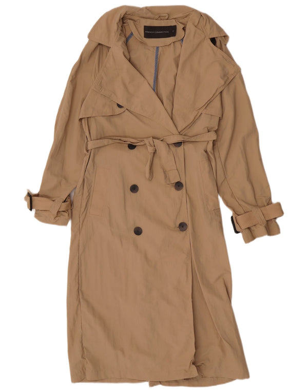 French Connection Womens Trench Coat UK 10 Small Beige Polyamid