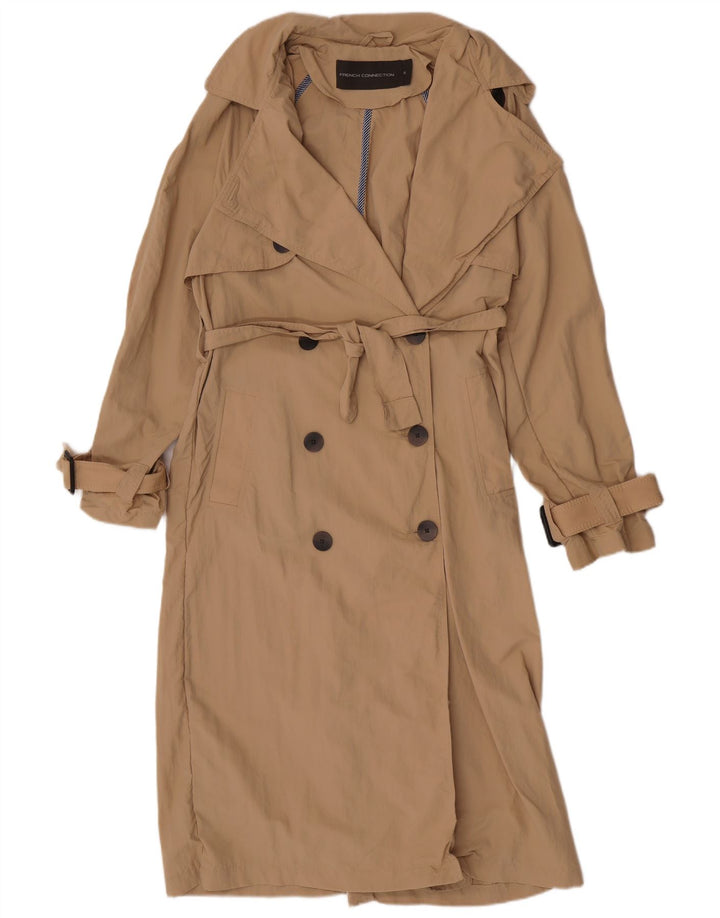 French Connection Womens Trench Coat UK 10 Small Beige Polyamid