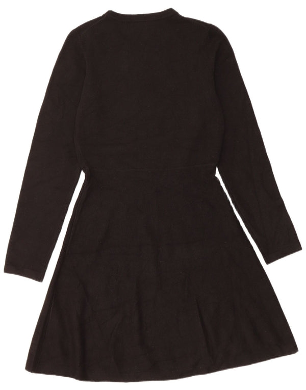 French Connection Dame Jumper Dress UK 10 Small Black Acryl