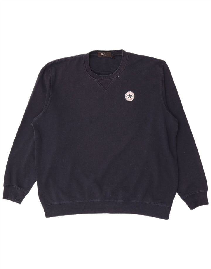 Converse Herre Chuck Taylor Sweatshirt Jumper XL Marineblå Bomuld