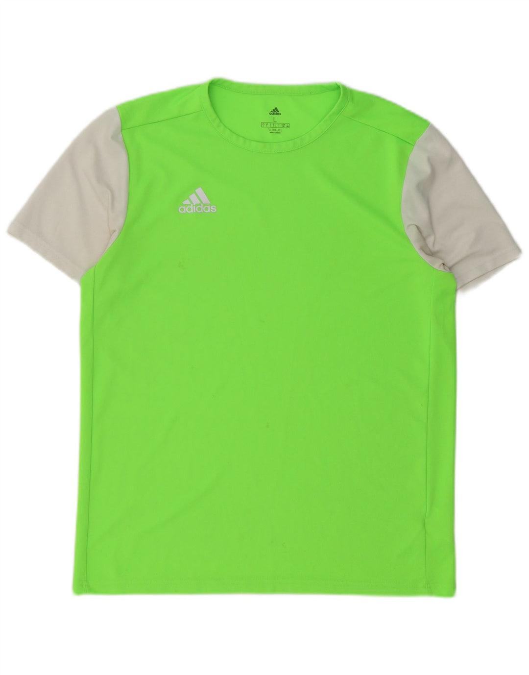 Adidas Herre Climalite T-Shirt Top Stor Grøn Colourblock Polyester