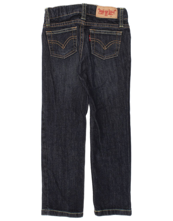 LEVI'S Lige jeans til drenge 3-4 år W20 L18 Marineblå bomuld