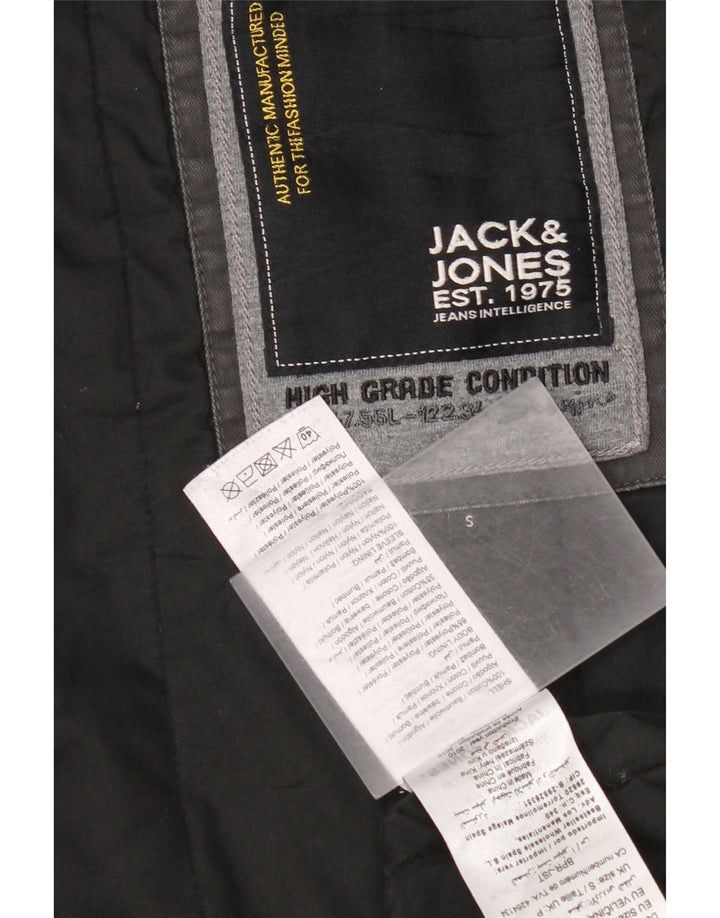 Jack & Jones Herre Military Jacket UK 36 Small Grey Cotton