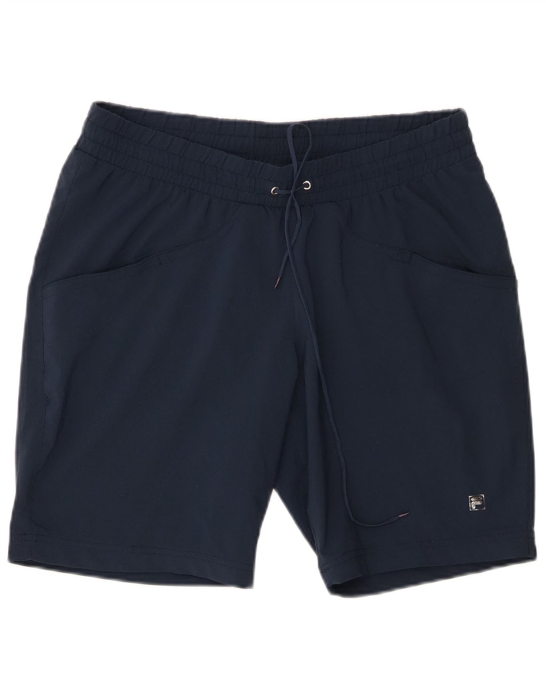 Fila Dame Sports Shorts UK 16 Large Navy Blue Polyester