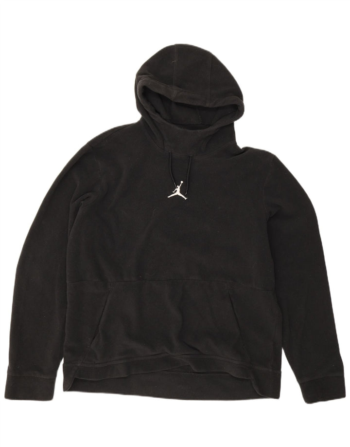 Jordan Herre Fleece Grafisk Hoodie Jumper Stor Sort Polyester