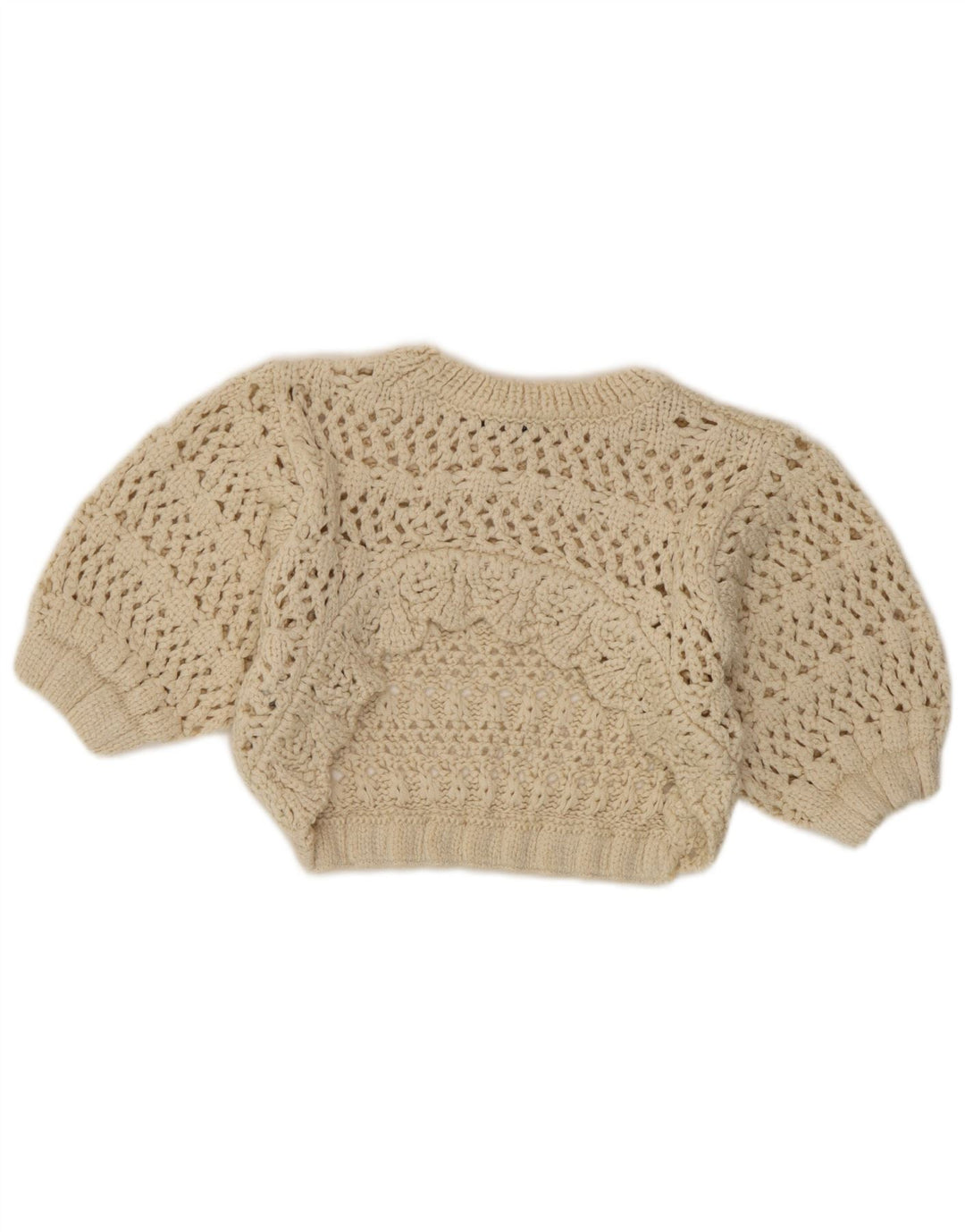 Zara Damestrik Se Through Top UK 8 Small Beige Akryl