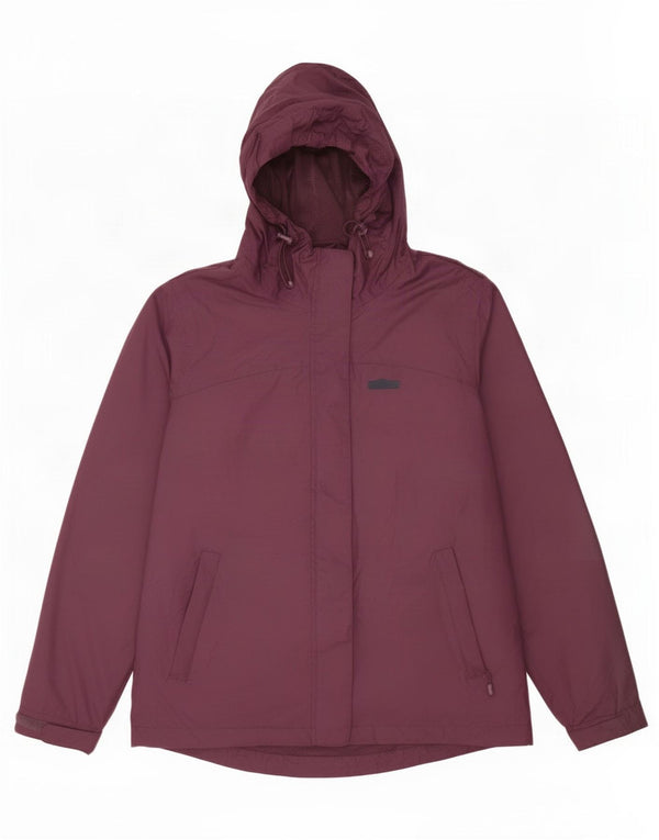 Mountain Warehouse Womens Hooded Rain Jacket UK 12 Medium Purple Polyamide