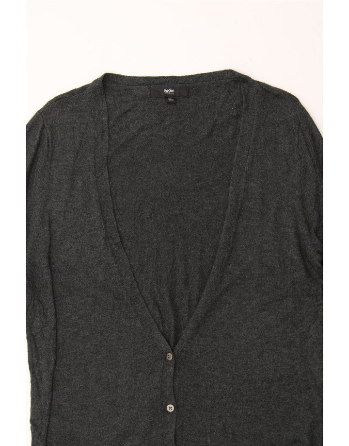 MOSSIMO Womens Cardigan Sweater UK 14 Large Grey Nylon Vintage Mossimo and Second-Hand Mossimo from Messina Hembry 