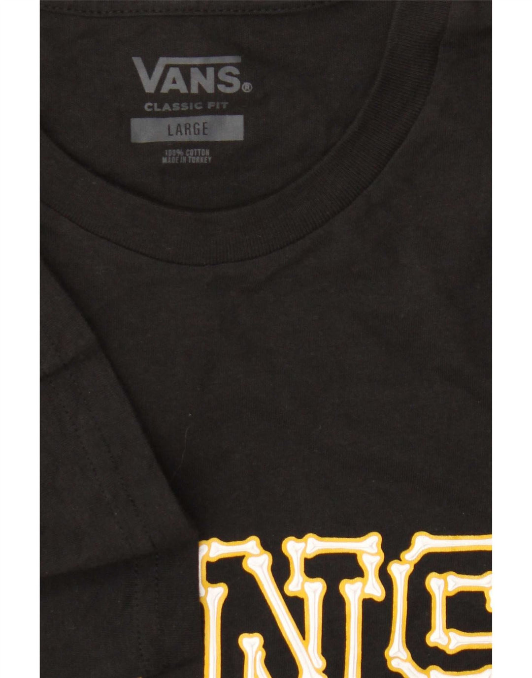 Vans Herre Grafisk T-Shirt Top Stor Sort Bomuld