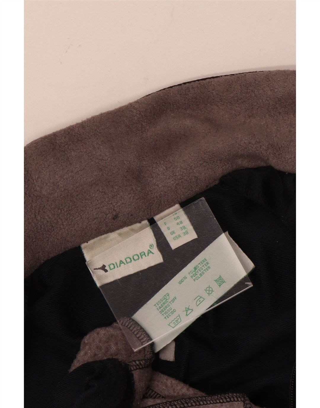 Diadora Herre træningsdragt Topjakke UK 38 Medium Grey Colourblock Polyester