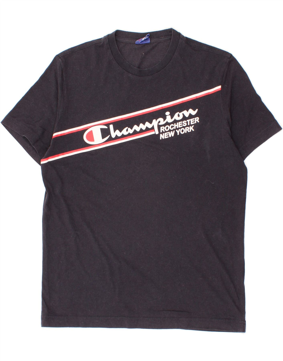CHAMPION Mens Graphic T-Shirt Top Medium Black Cotton Vintage Champion and Second-Hand Champion from Messina Hembry 