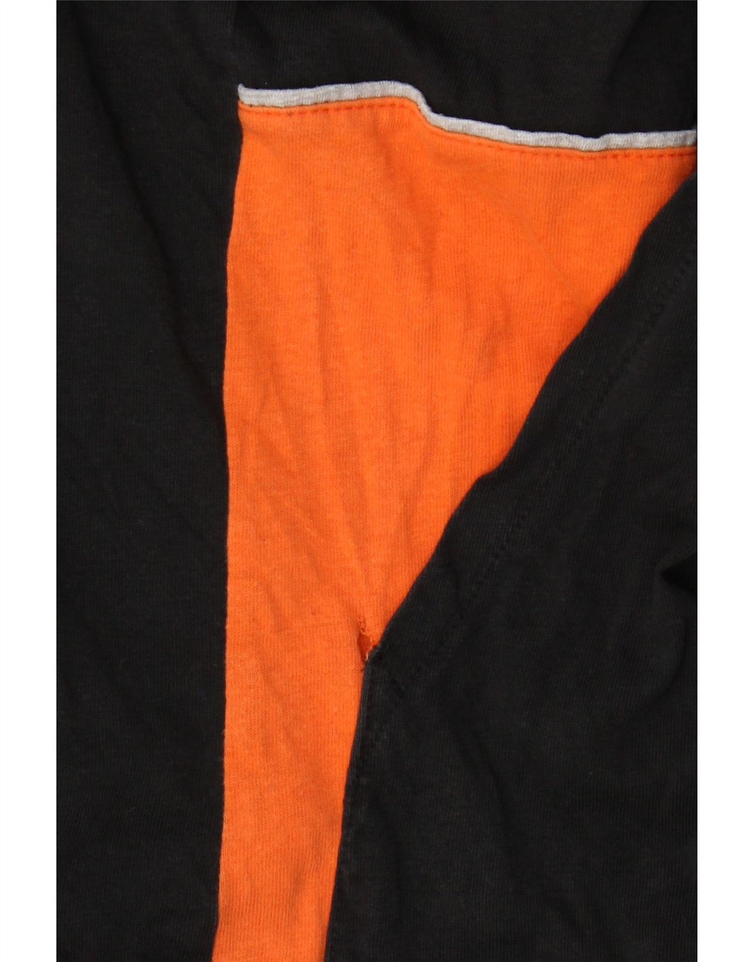 Diadora Herre Button Neck Sweatshirt Jumper XL Sort Colourblock Bomuld