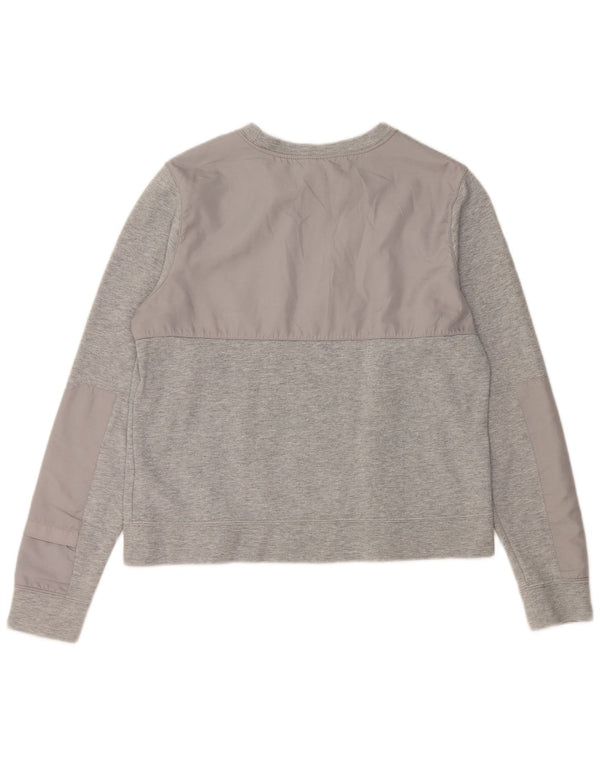 Nike Dame Sweatshirt Jumper UK 16 Stor Grå Bomuld
