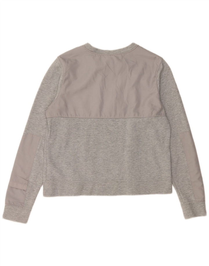 Nike Dame Sweatshirt Jumper UK 16 Stor Grå Bomuld