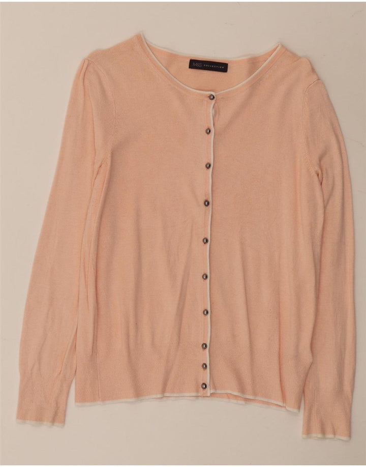 Marks & Spencer Dame Cardigan Sweater UK 8 Small Pink Viscose
