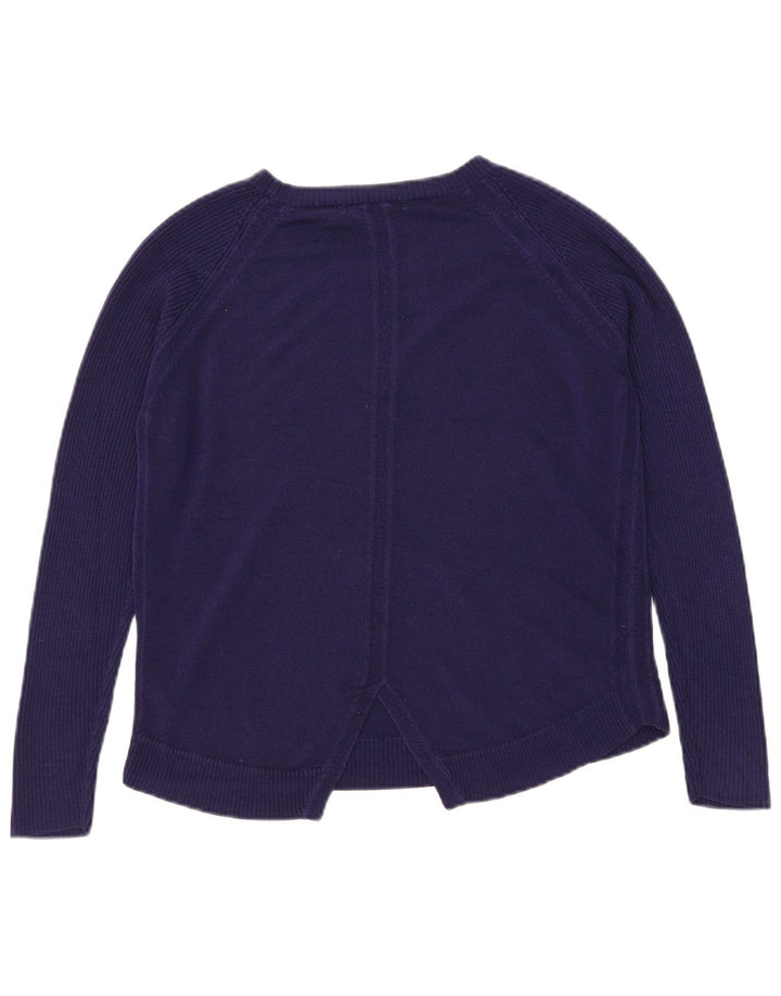 Marks & Spencer Dame Boat Neck Jumper Sweater UK 12 Medium Navy Blue