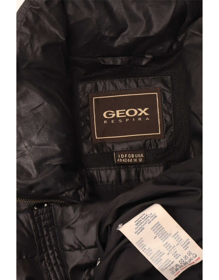 Geox Womens Respira Polstret jakke UK 14 Large Black Polyester