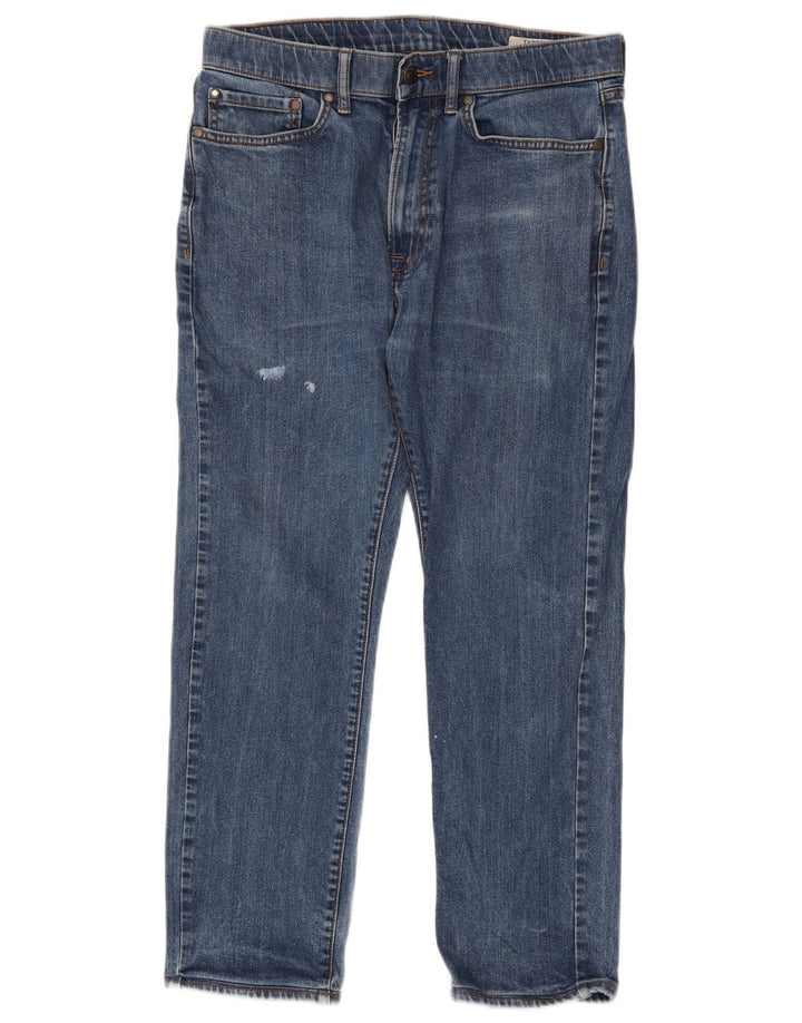 Marks & Spencer Herre Tapered Jeans W32 L29 Blå Bomuld