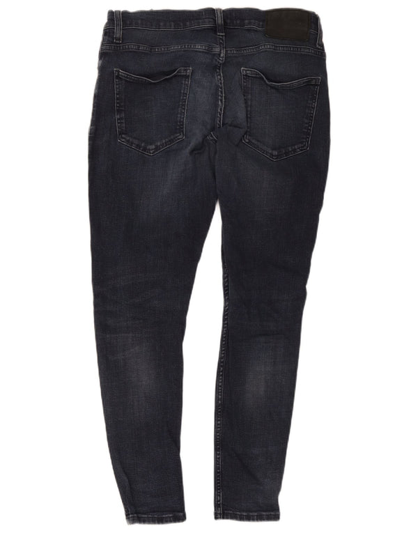 Zara Herre Skinny Jeans EU 44 Large W34 L27 Marineblå Bomuld