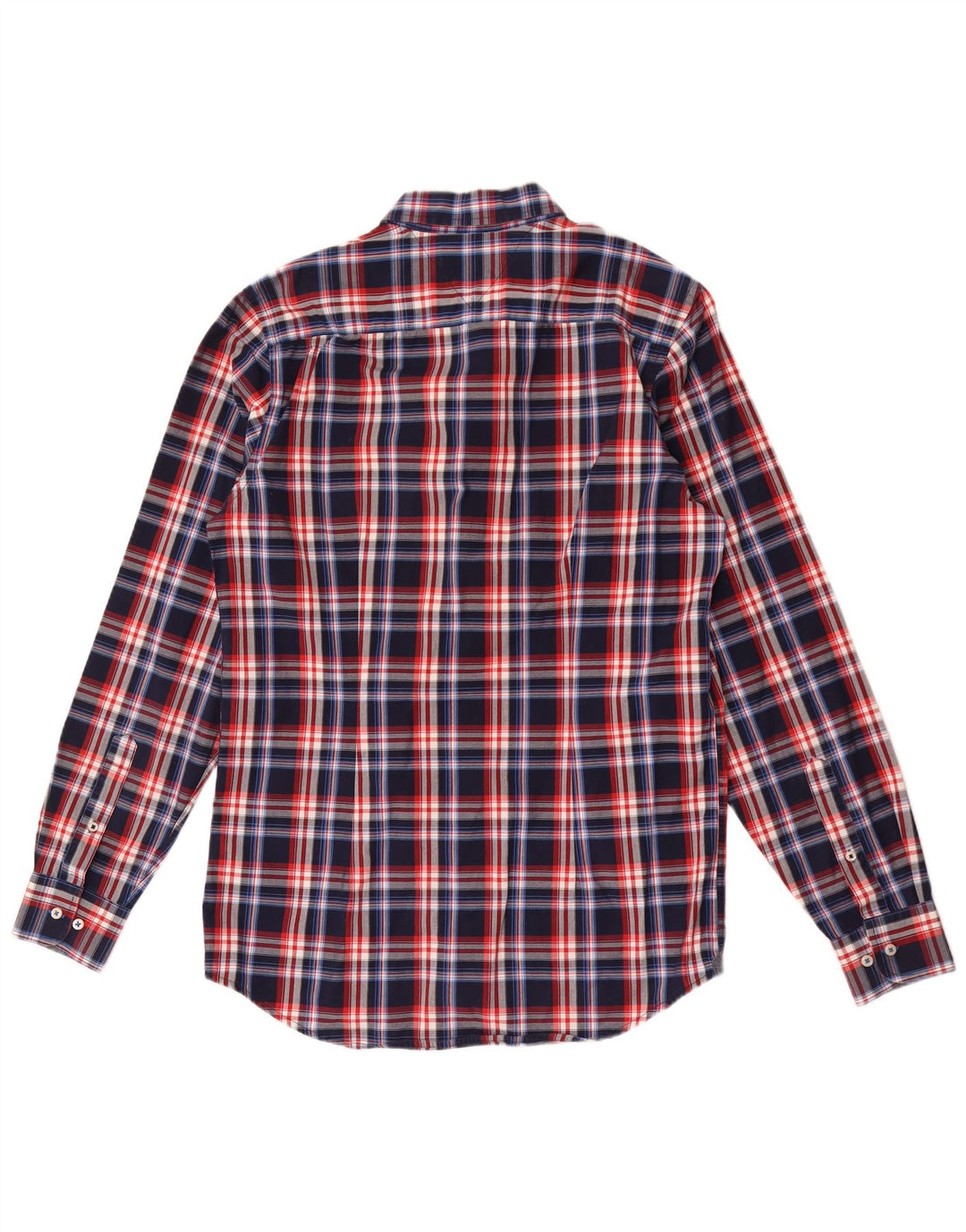 Tommy Hilfiger Herre Slim Fit skjorte Stor marineblå ternet bomuld