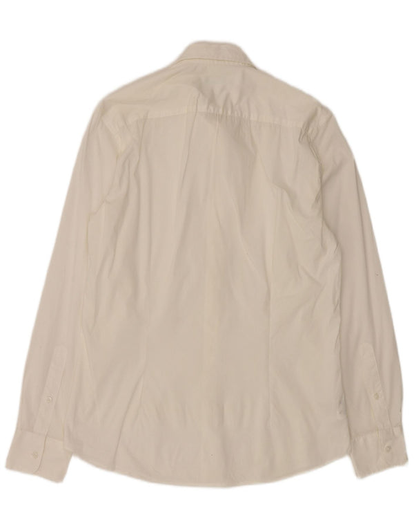 Benetton Herreskjorte Medium Off White Bomuld